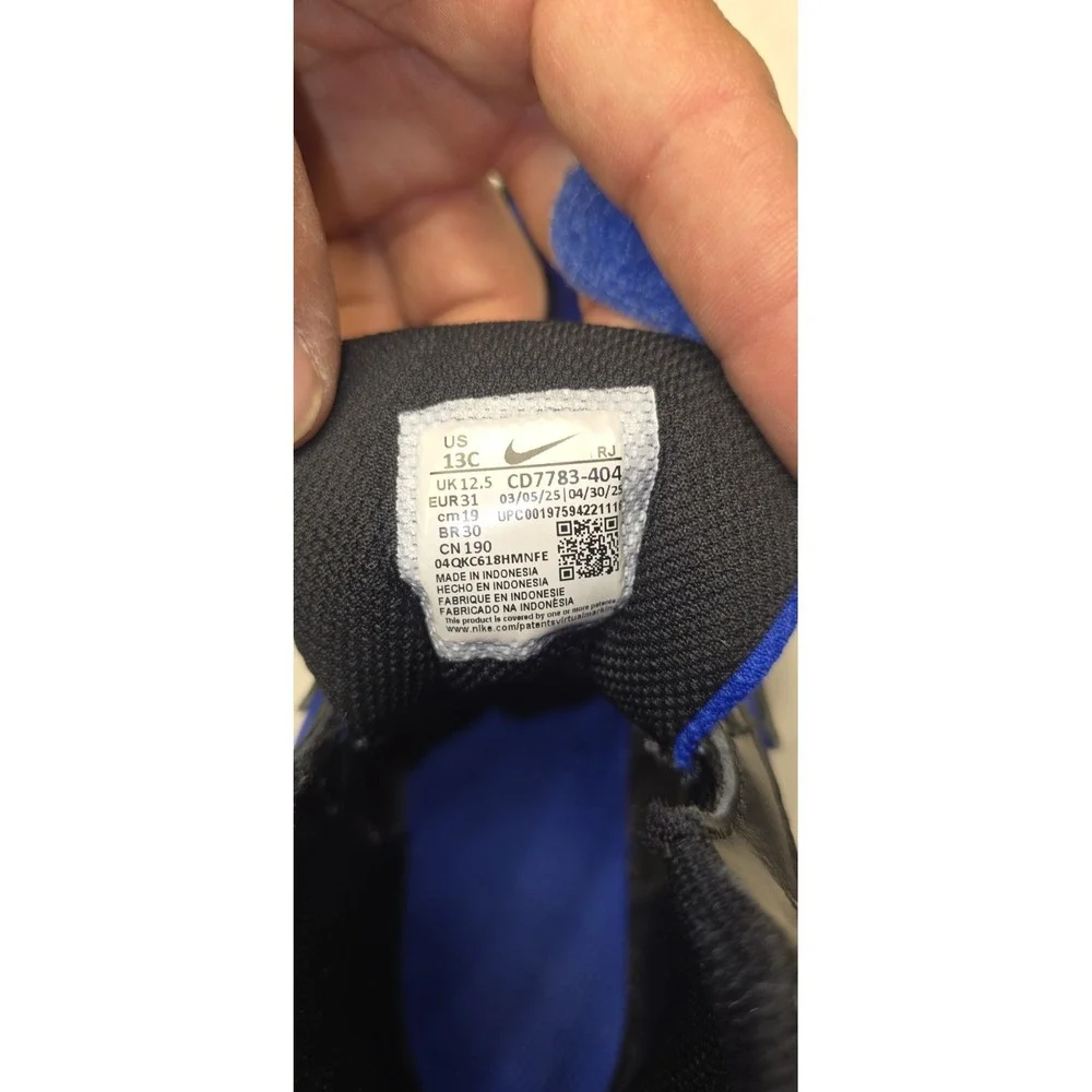 Nike Boys Court Borough Mid 2 Blue Basketball Sneaker Sz 13C - Picture 6 of 8